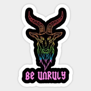 Be Unruly goat Sticker